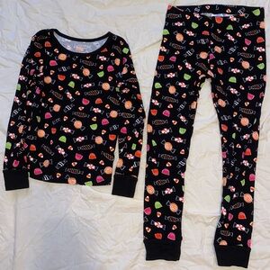 Halloween Candy Print Kids Pajamas